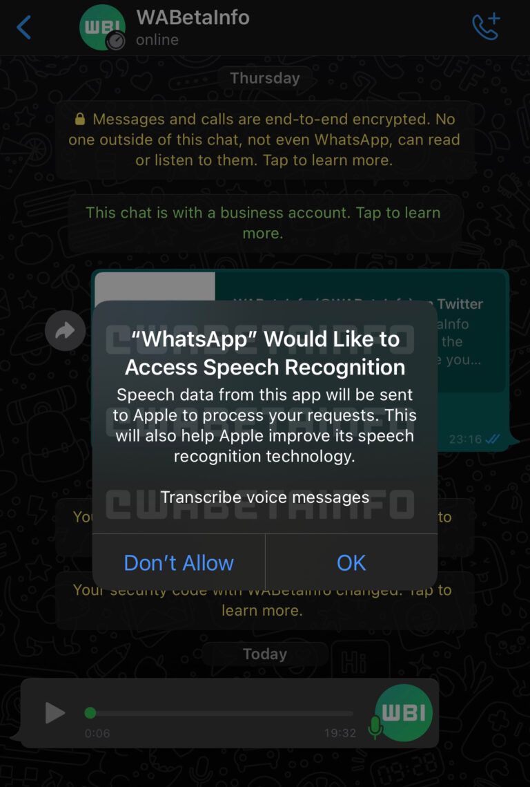 'WhatsApp kan binnenkort spraakberichten transcriberen'