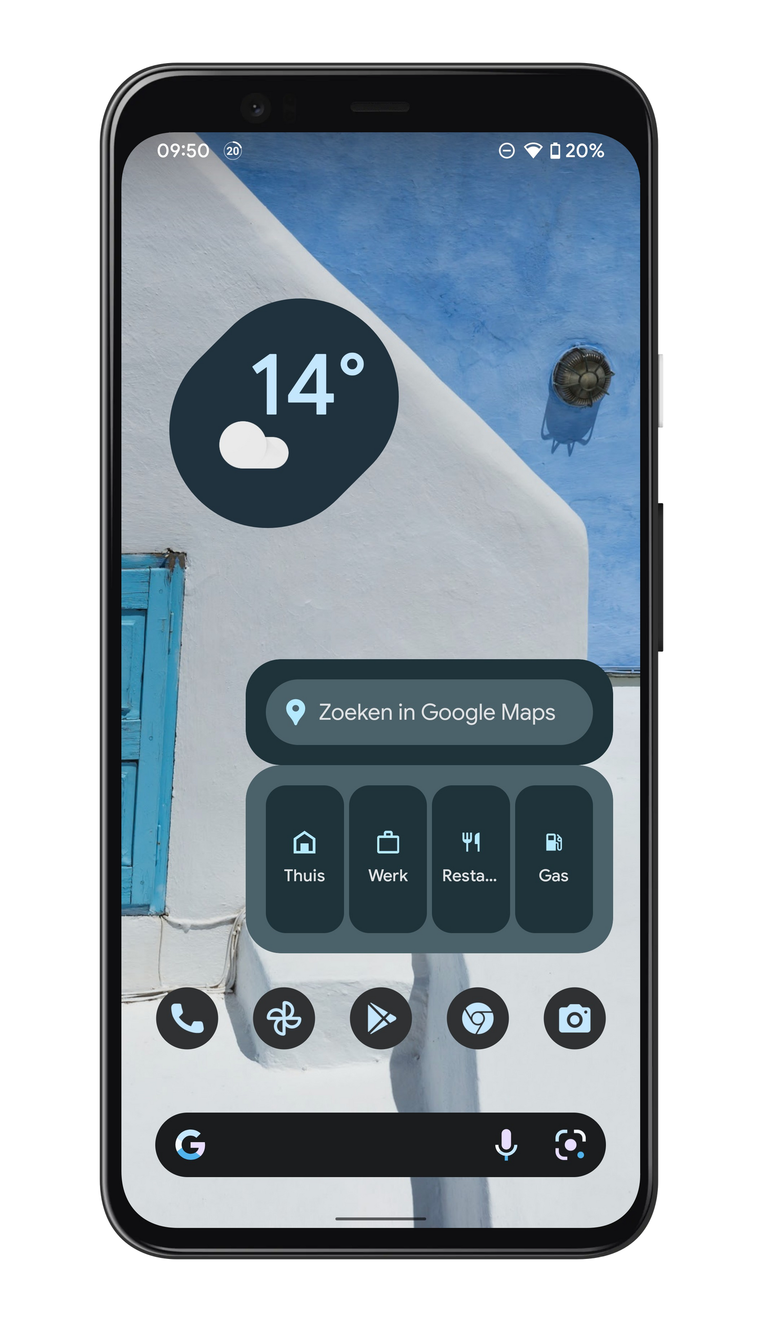 Nieuwe Material You-widget van Google Maps