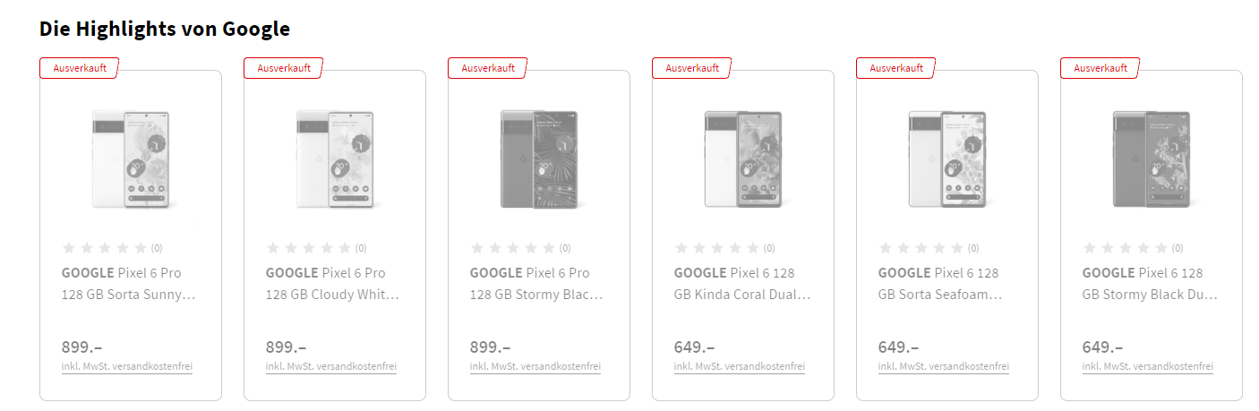 Duitse webwinkels als deze zijn door hun voorraad heen