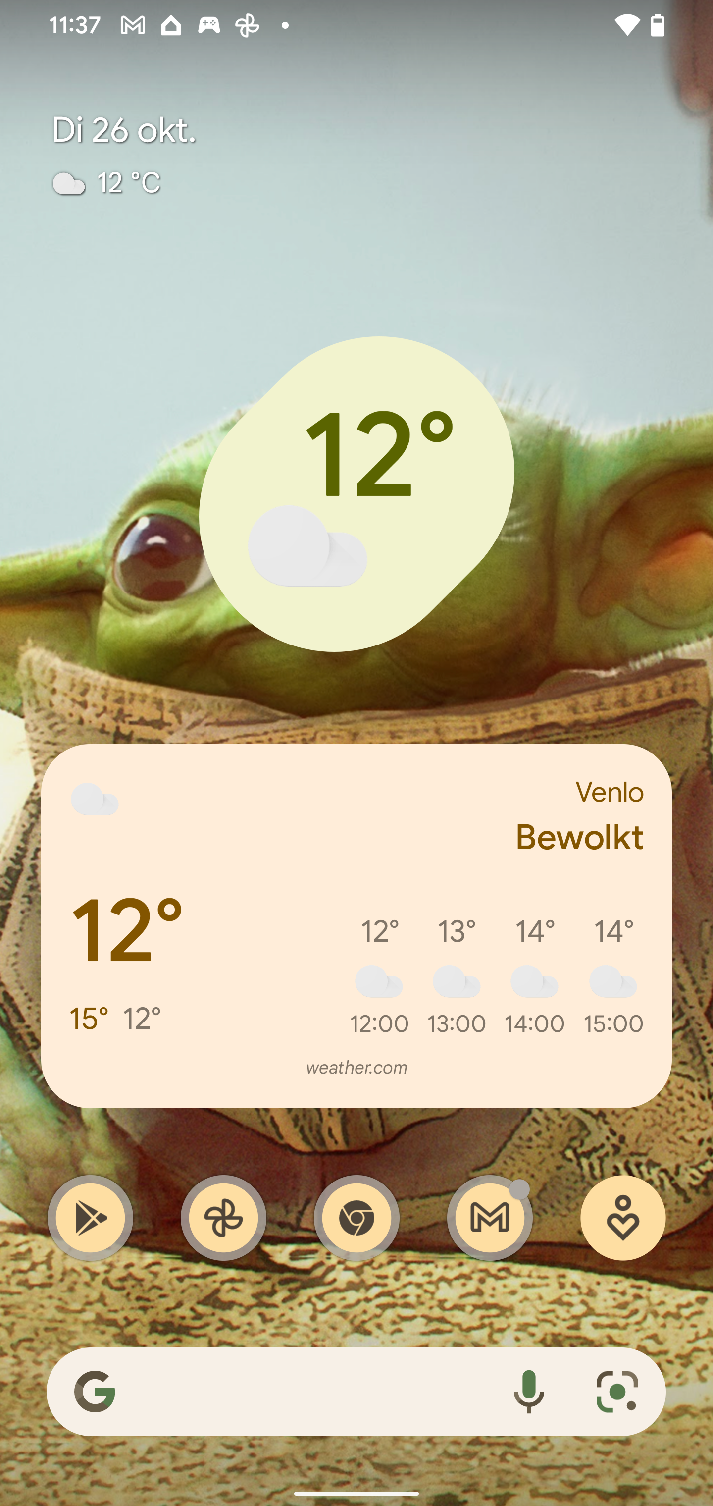 Google Weer-widgets nu in verschillende formaten uitgerold