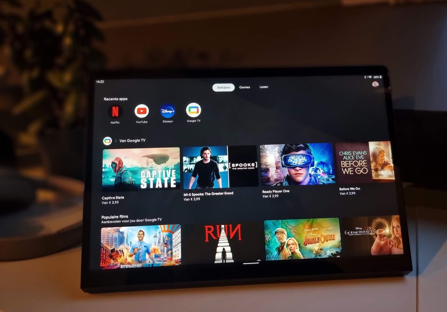 Entertainment Space op de Lenovo Yoga Tab 13