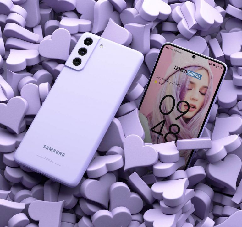 Render van de vermoedelijke Samsung Galaxy S21 FE