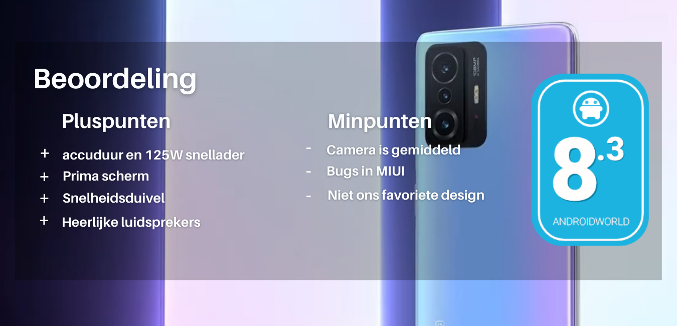 Xiaomi 11T Pro review: telefoon met sublieme accu en snellader
