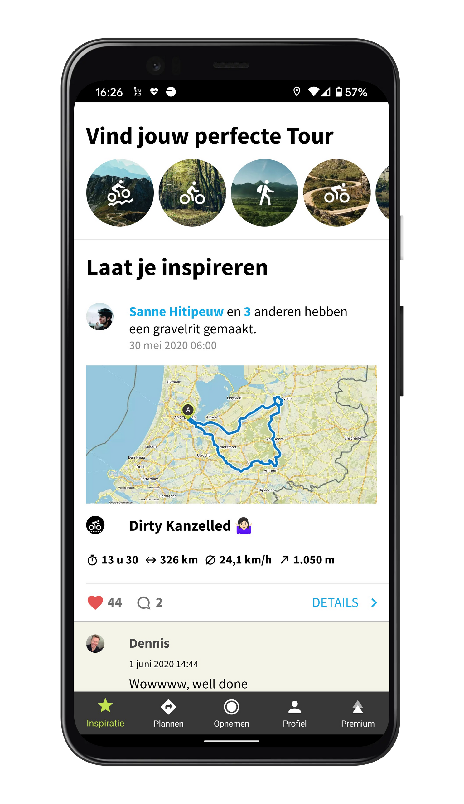 Komoot is de route-app voor outdoor-sporters