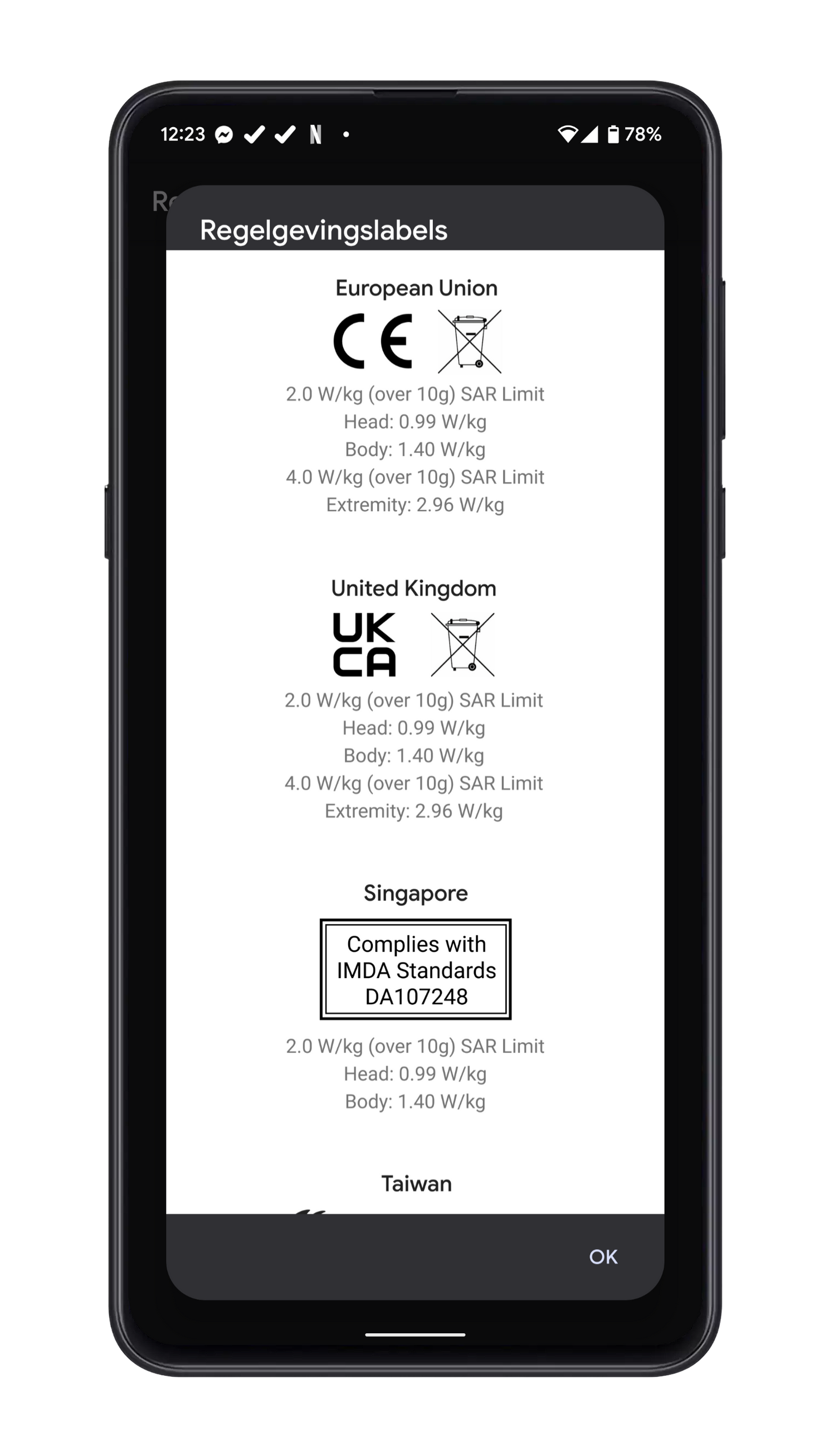 De SAR-resultaten van de Google Pixel 6 Pro