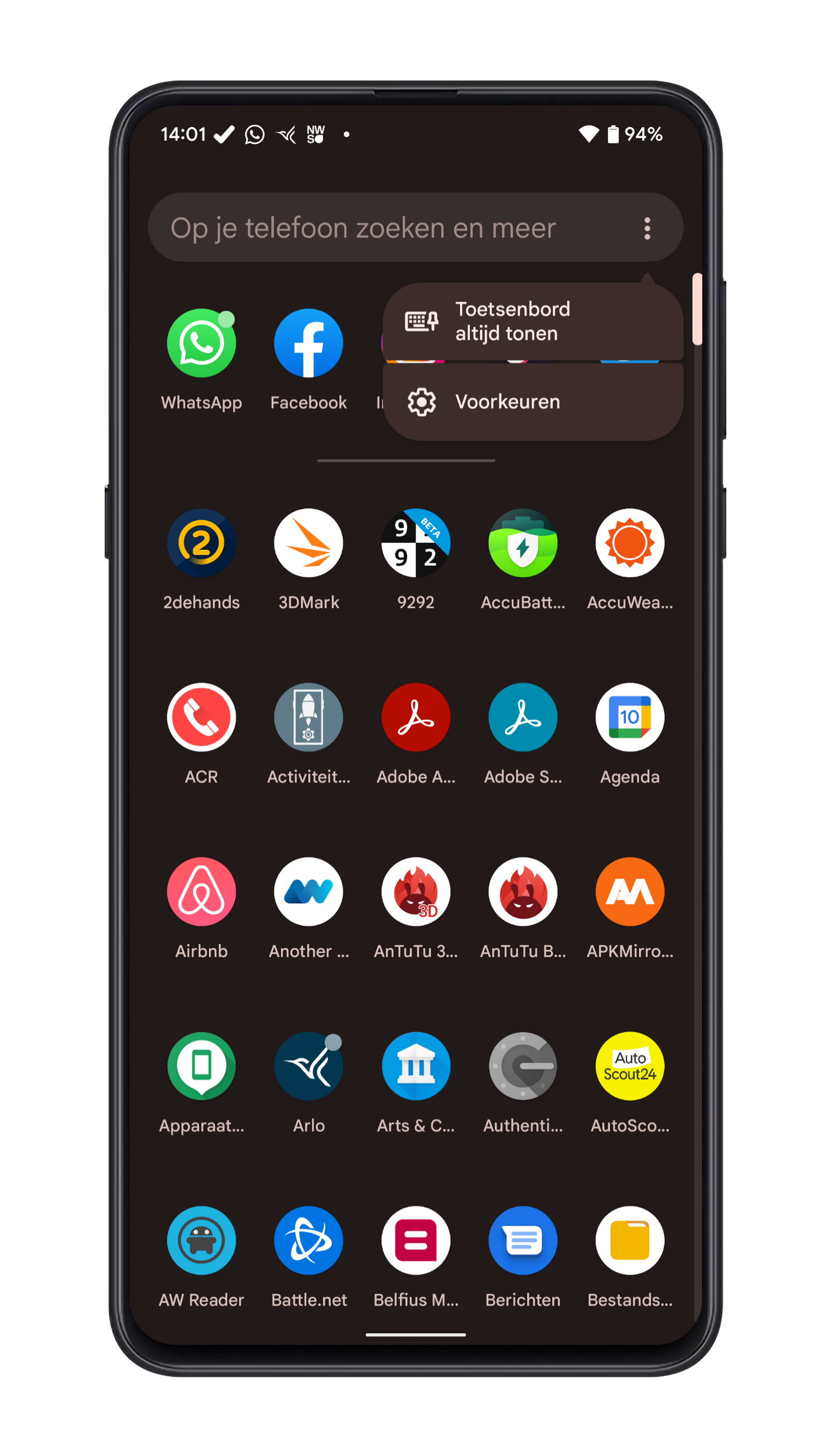 De functie werkt in Googles Pixel Launcher