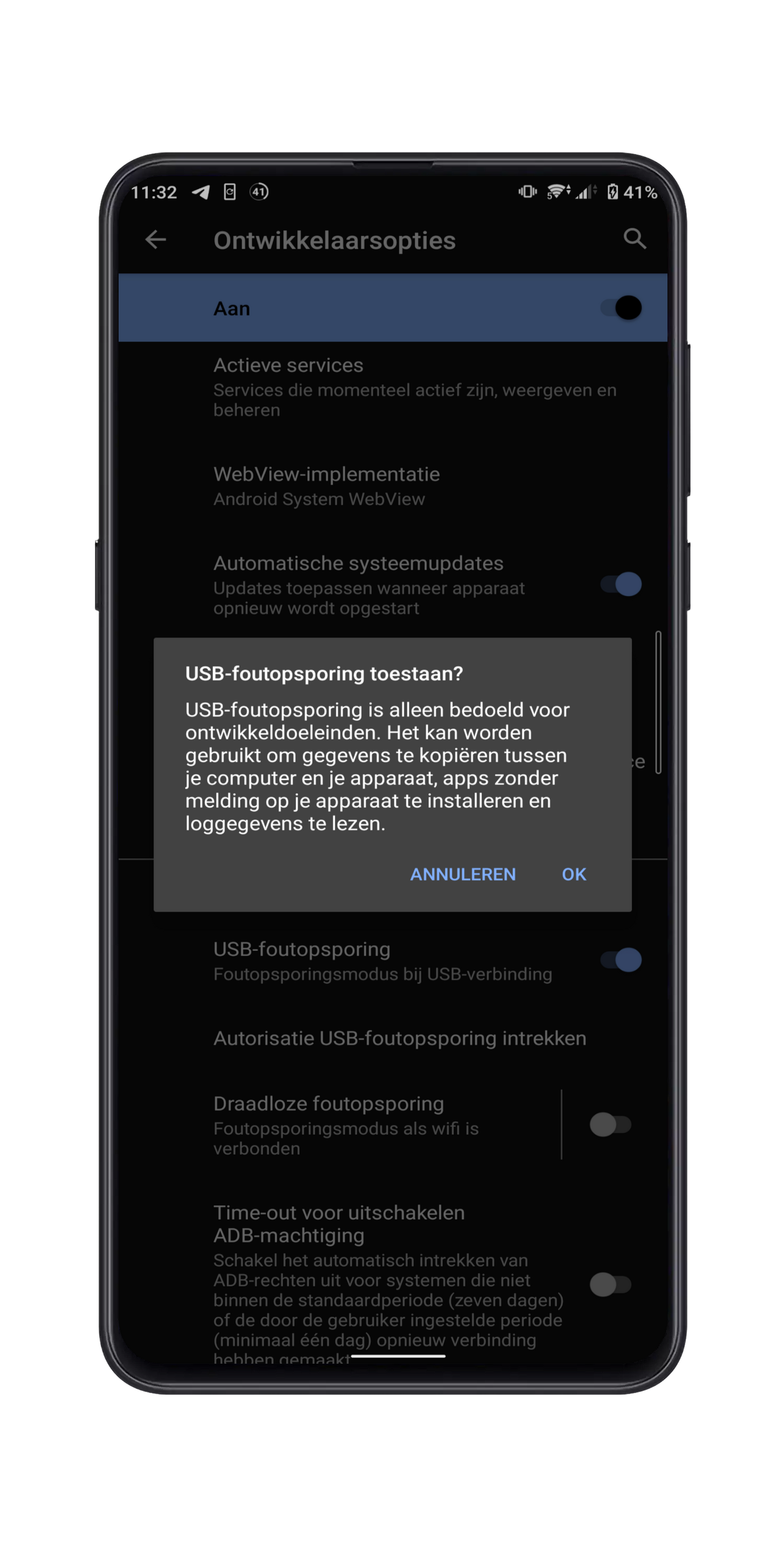 Bevestig telkens in de dialoogvensters