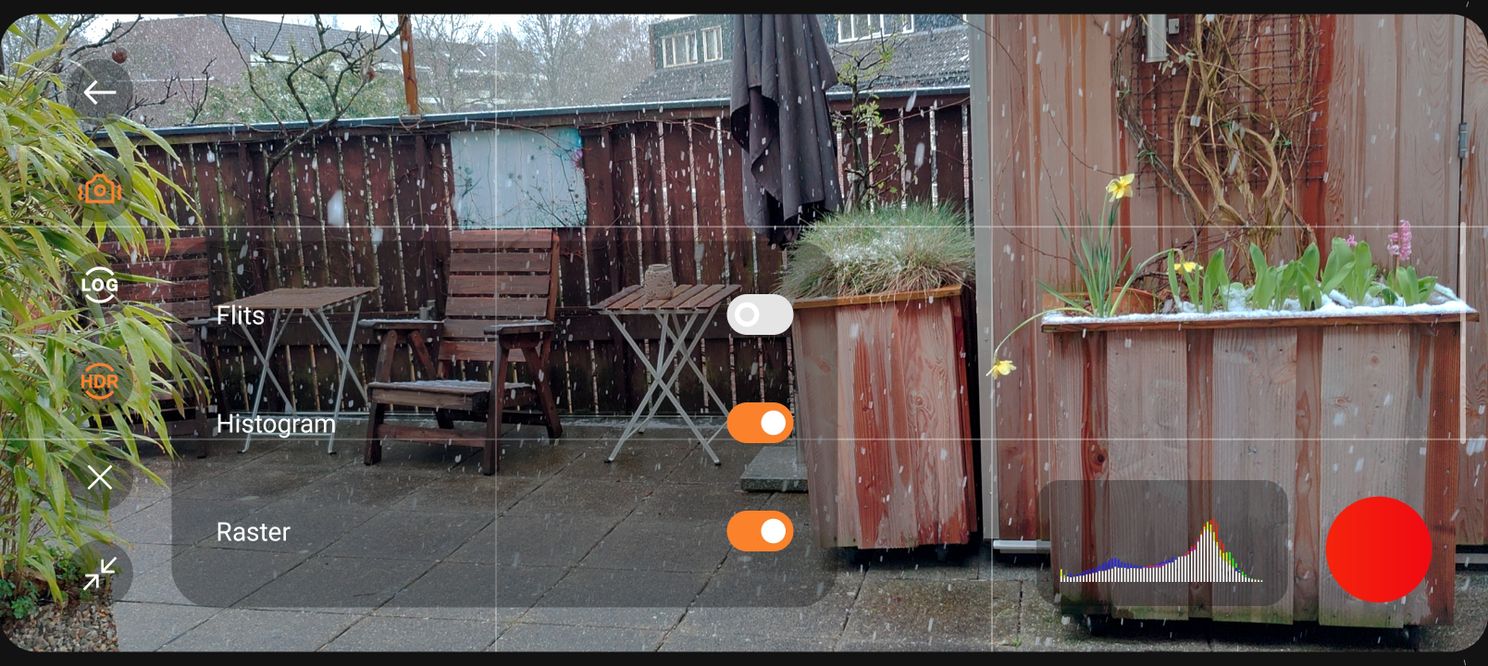 Film-modus met veel handmatige instellingen
