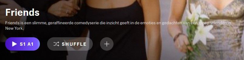 De shuffleknop bij Friends