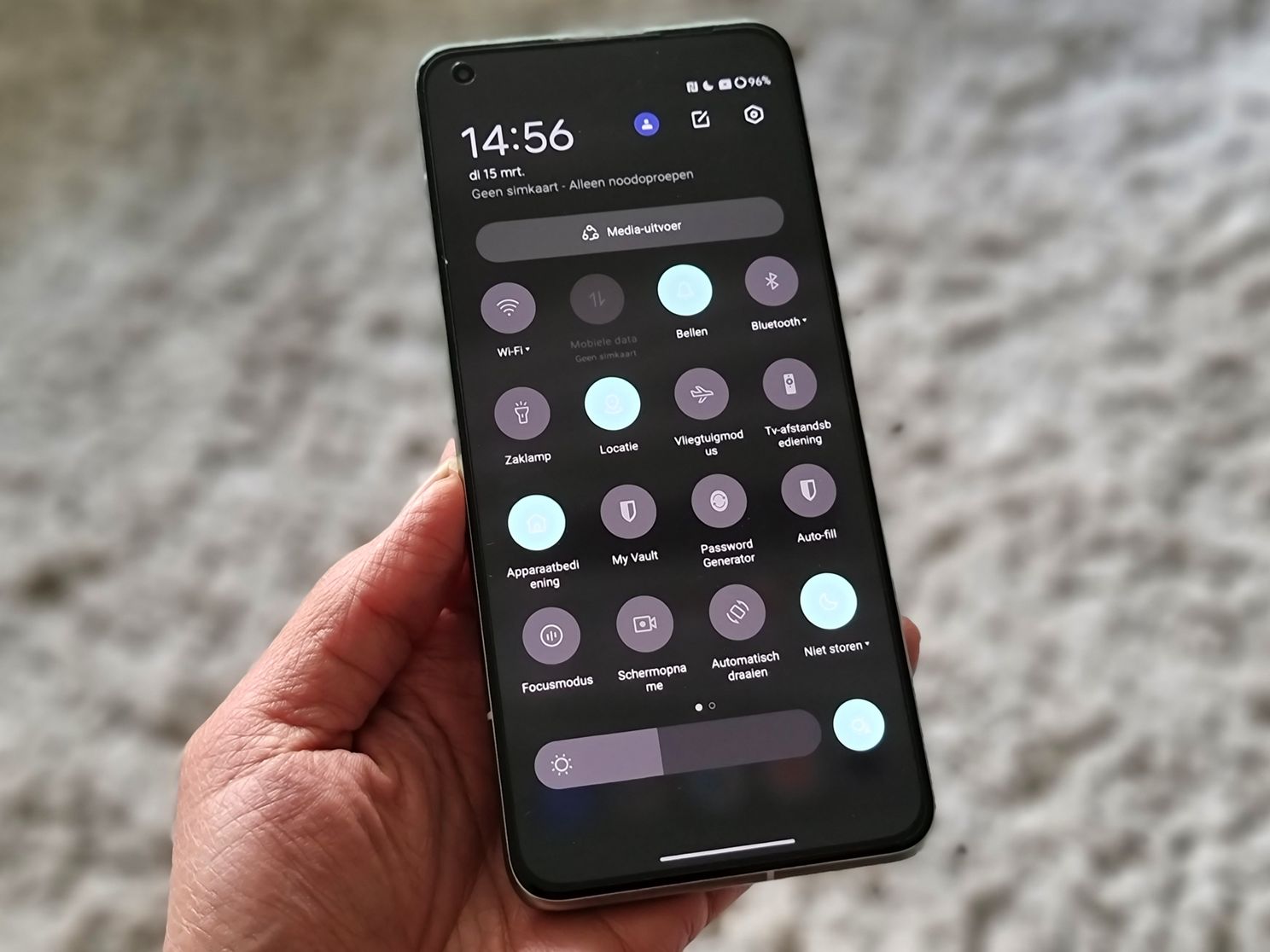 Snelle instellingen op de Realme GT2 Pro