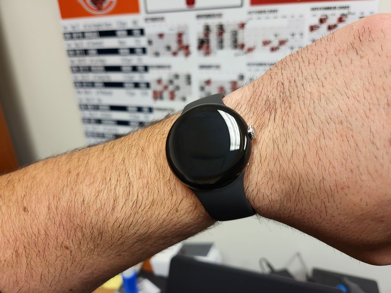 Een gelekte afbeelding van de Pixel Watch