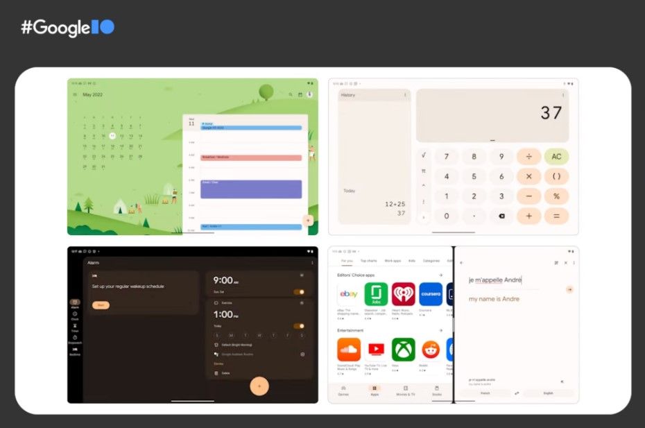 Zo ziet de Google Klok er binnenkort uit op een tablet