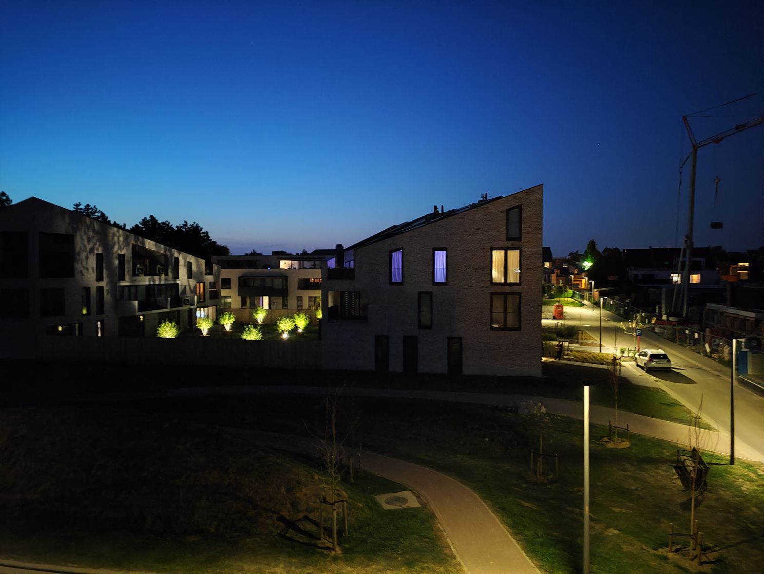 Foto genomen in de normale nachtmodus