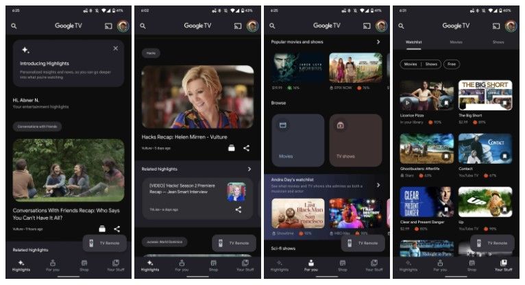 Google TV-app krijgt nieuwe feed met Highlights, zo ziet dat eruit