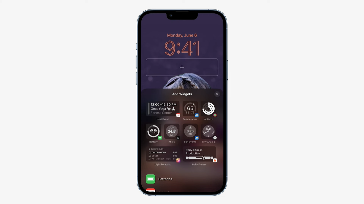 Widgets voor het vergendelscherm in iOS 16