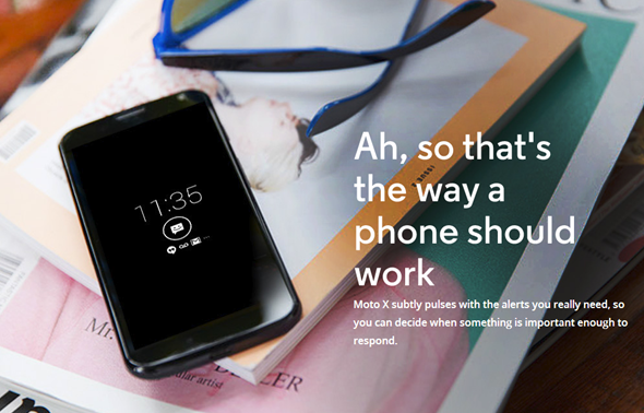 Het 'Active Display' zoals het heette bij de Moto X uit 2013