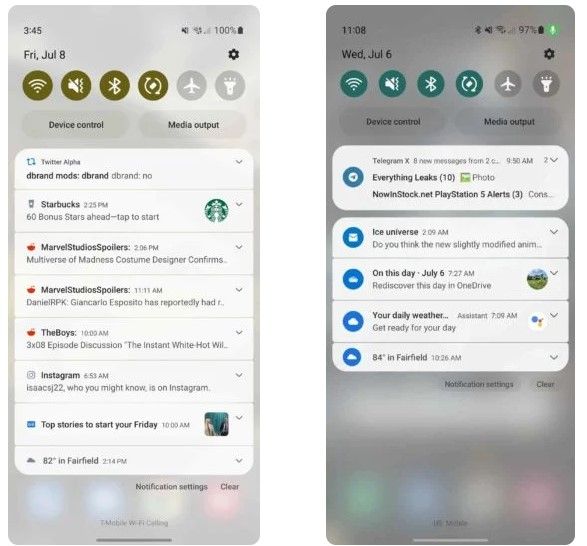 Screenshot leak: Samsung One UI 5.0 is softer in design