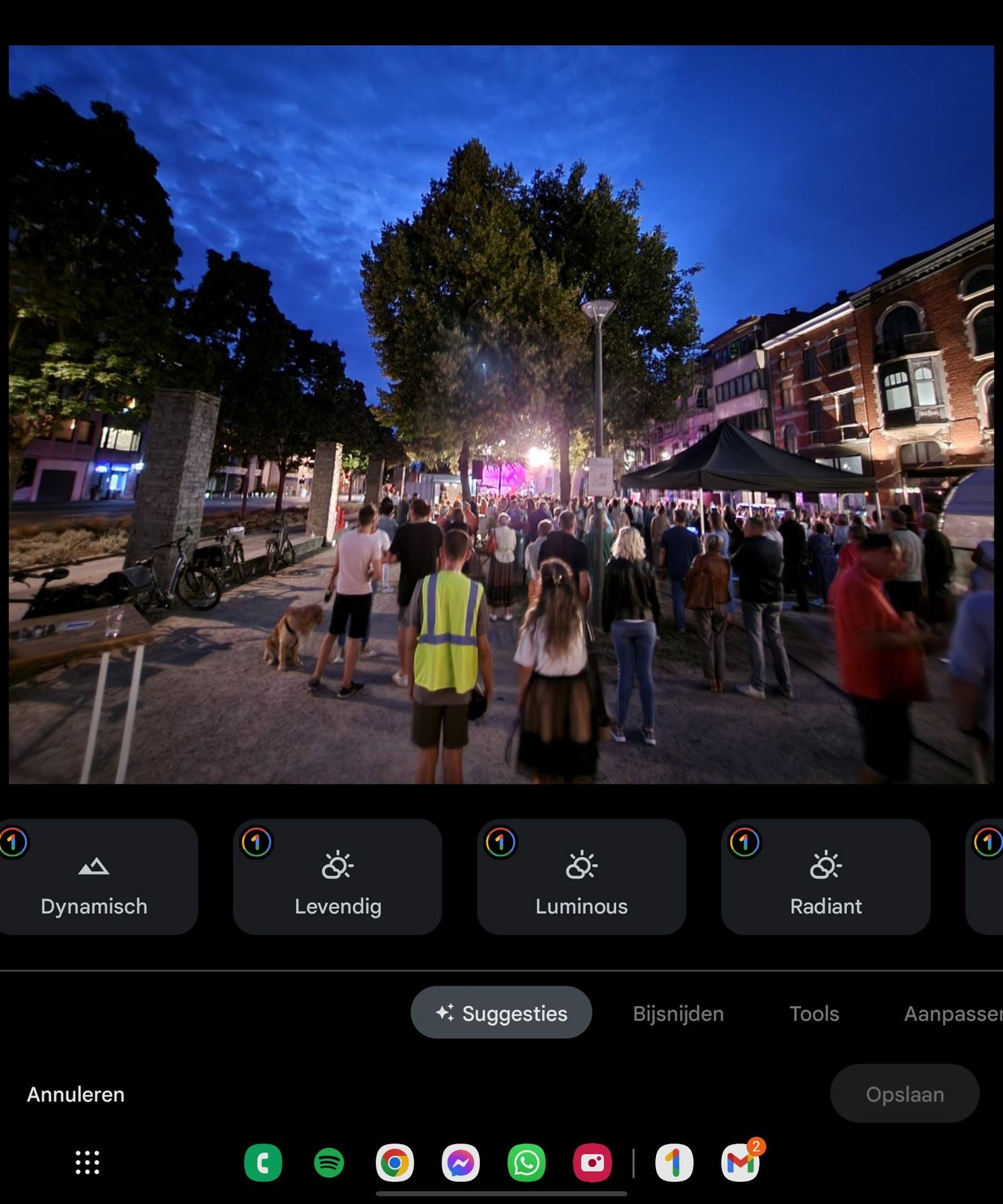 De extra bewerkfuncties van Google One op de Galaxy Z Fold 4