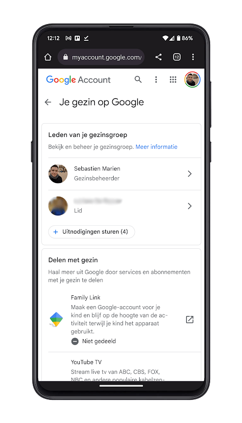In de instellingen bepaal je welke diensten of gegevens je wil delen
