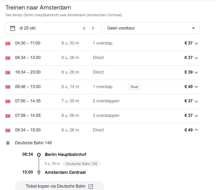 Google Search is expanding with options for international trains
