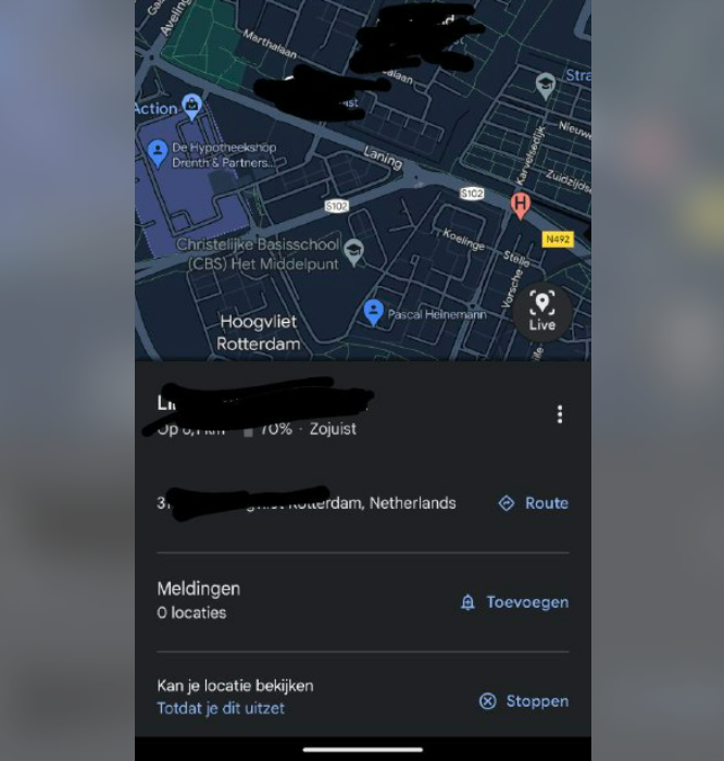 Zo krijg je een melding op Google Maps wanneer je vriend(in) op zijn bestemming is
