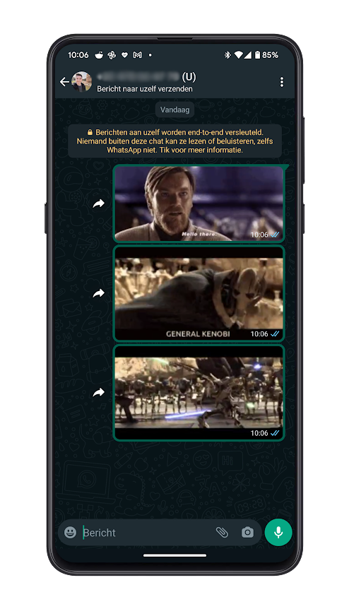 WhatsApp laat je nu jezelf appen alsof het een notitie-app is (Update)