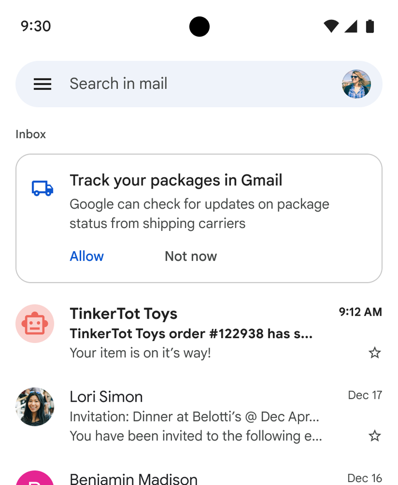 Gmail geeft een melding zodra de functie beschikbaar is in Gmail