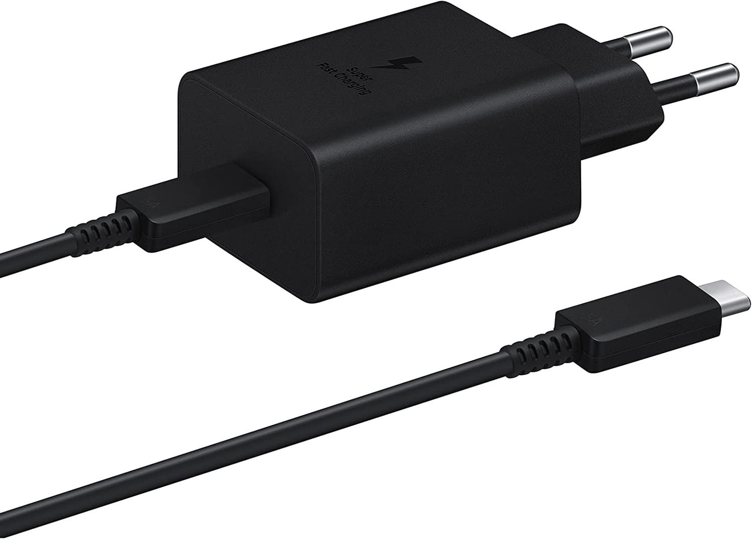 De Samsung Power Adapter 45W-apapter met extra kabel