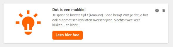 Tip om overboekingen naar de spaarrekening automatisch te laten verlopen