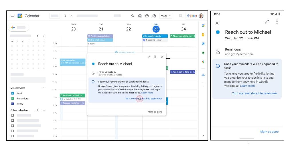 Google integreert Agenda- en Assistent-herinneringen straks in Tasks