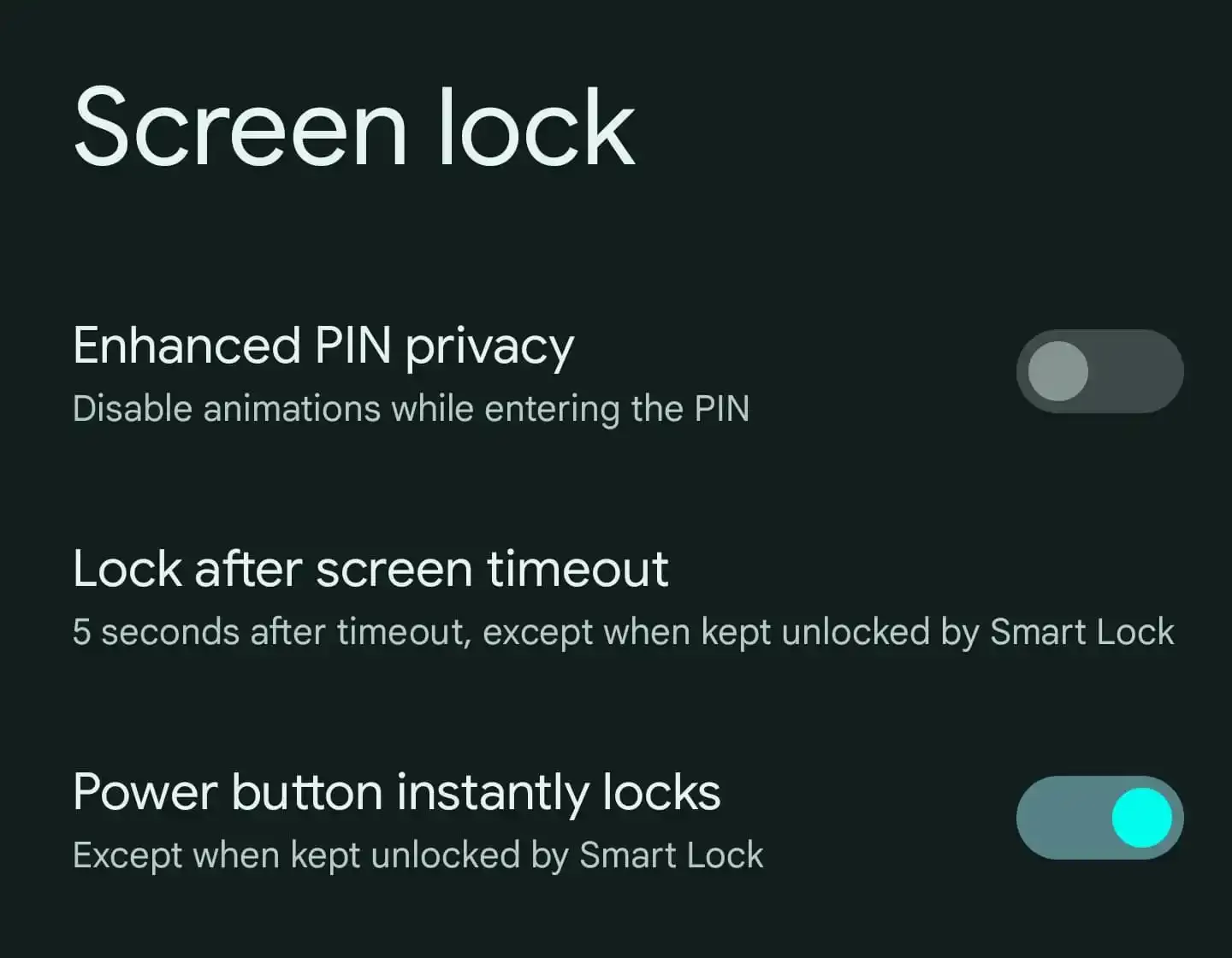 Verbeterde pincode-privacy: animaties uitschakelen bij het invoeren van pincodes