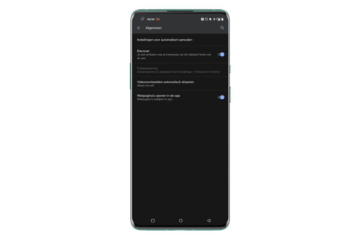 Zo verwijder je de Discover-pagina met artikelen van je telefoon