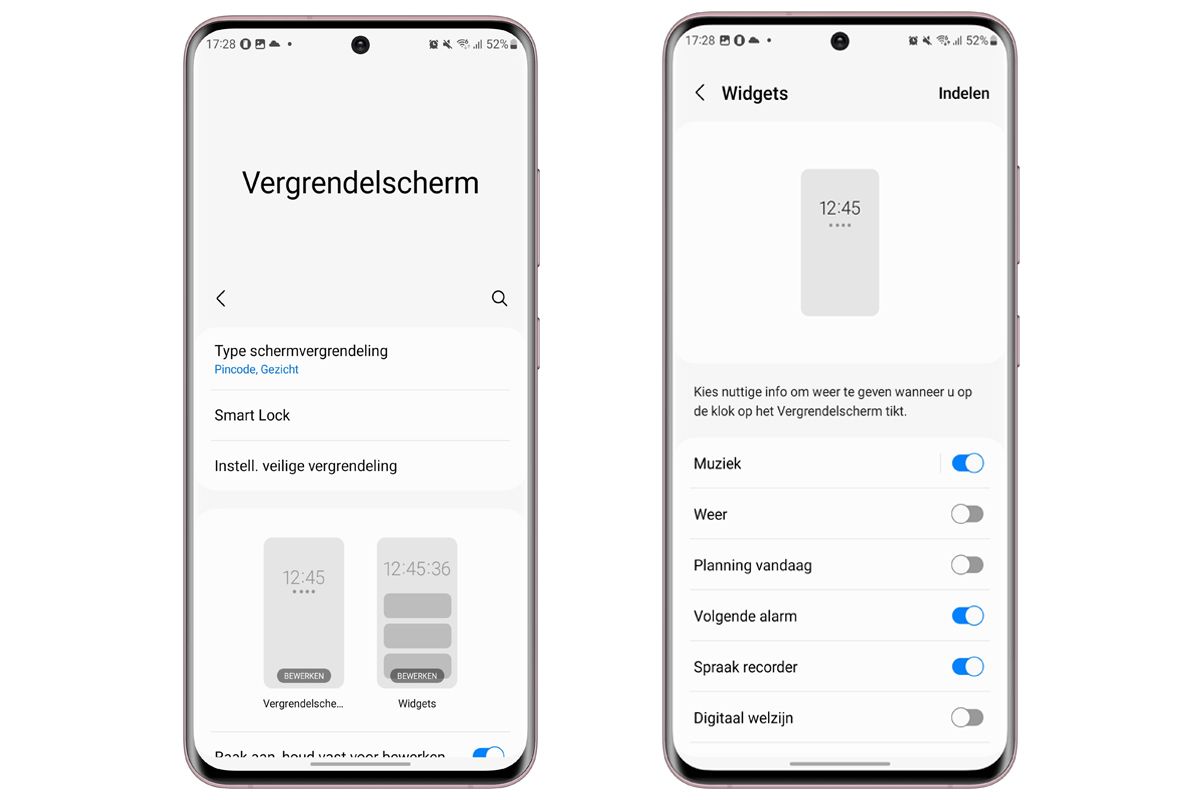One UI: zo gebruik je widgets op het vergrendelscherm van je Galaxy