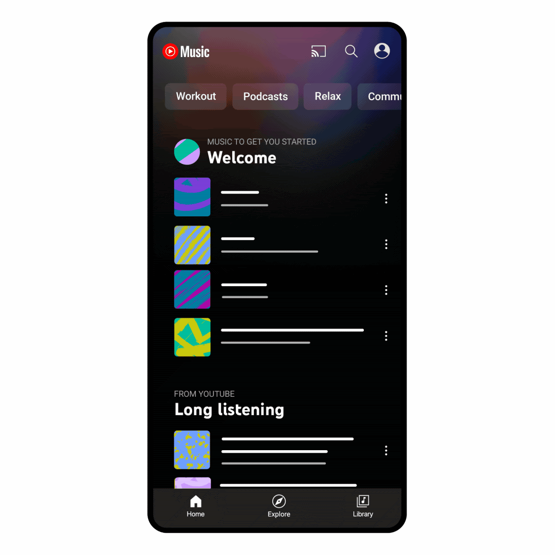 Zo zien podcasts in YouTube Music eruit