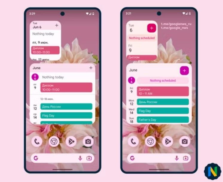 Google Agenda krijgt eindelijk Material You-widgets uit 2021