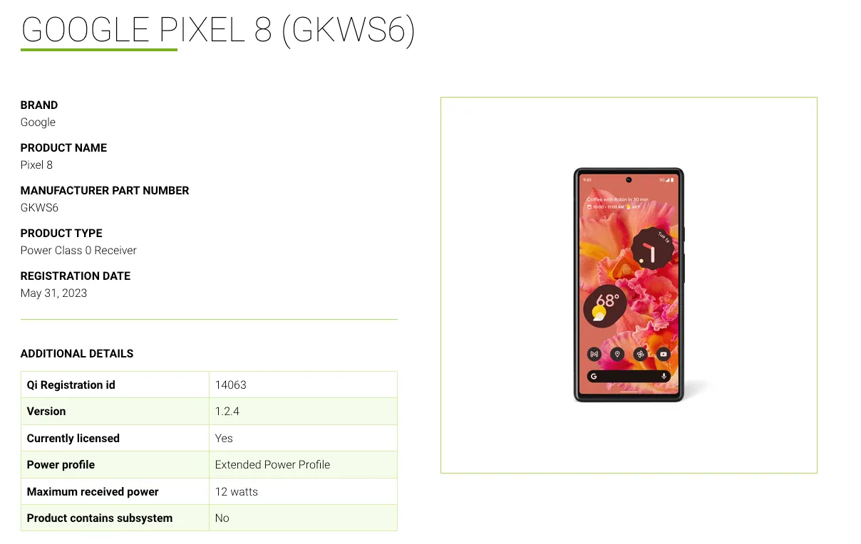 Google Pixel 8 zal opladen op Qi, niet op het nieuwere Qi2