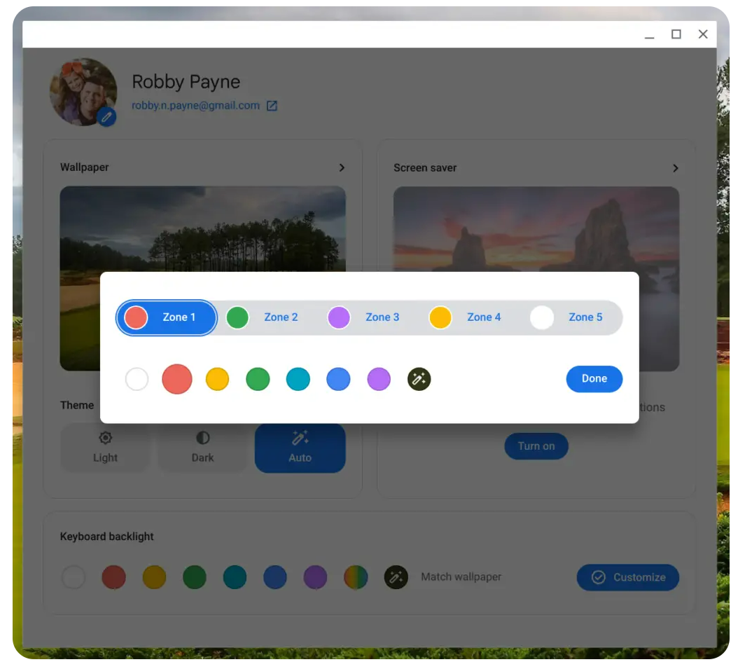 Je kunt nu RGB-kleuren op je Chromebook instellen