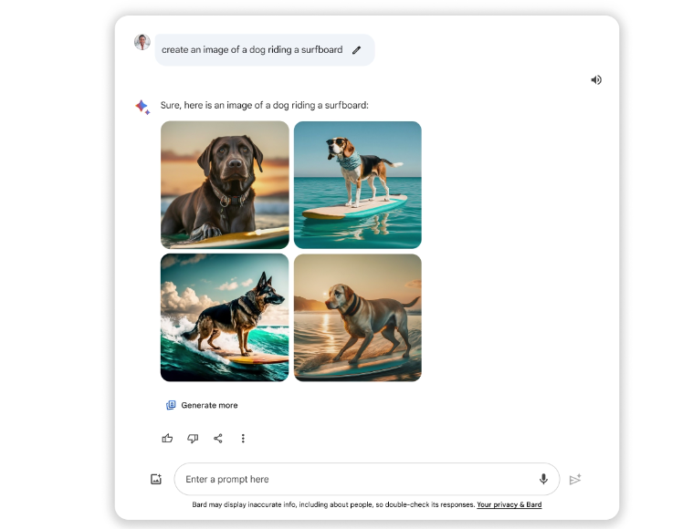 Google Bard kan nu ook gratis AI-afbeeldingen genereren