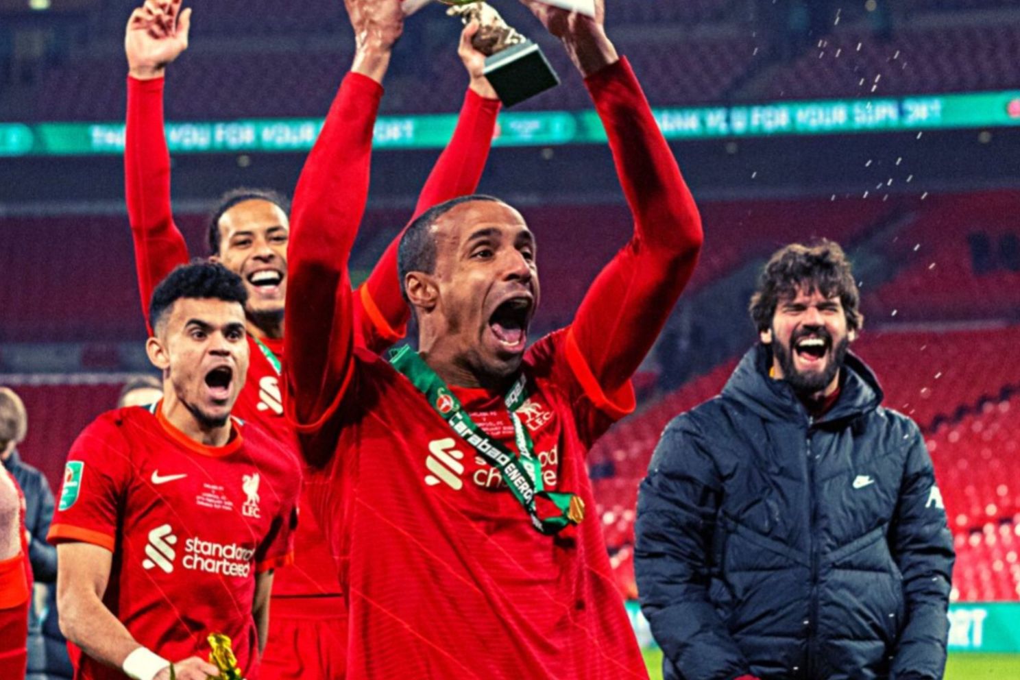 joel matip carabao cup trophy