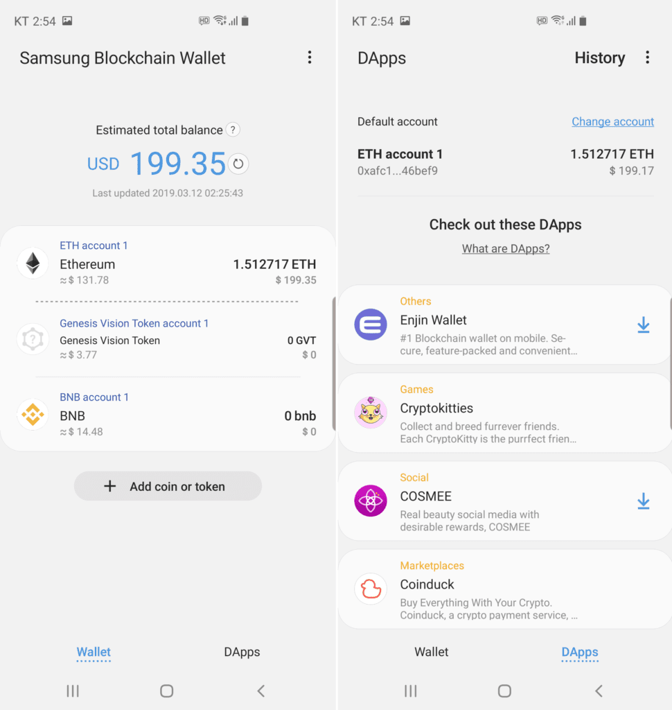 Samsung S10 blockchaintelefoon ondersteunt ethereum en geen bitcoin