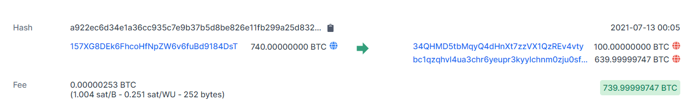 Bitcoin whale uit 2012 ontwaakt en verplaatst 740 BTC