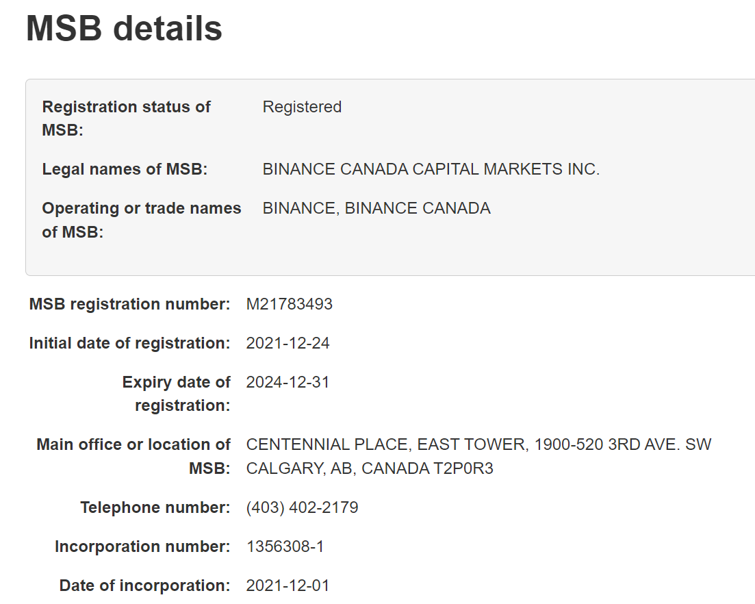 Bitcoinbeurs Binance krijgt licentie in Canada