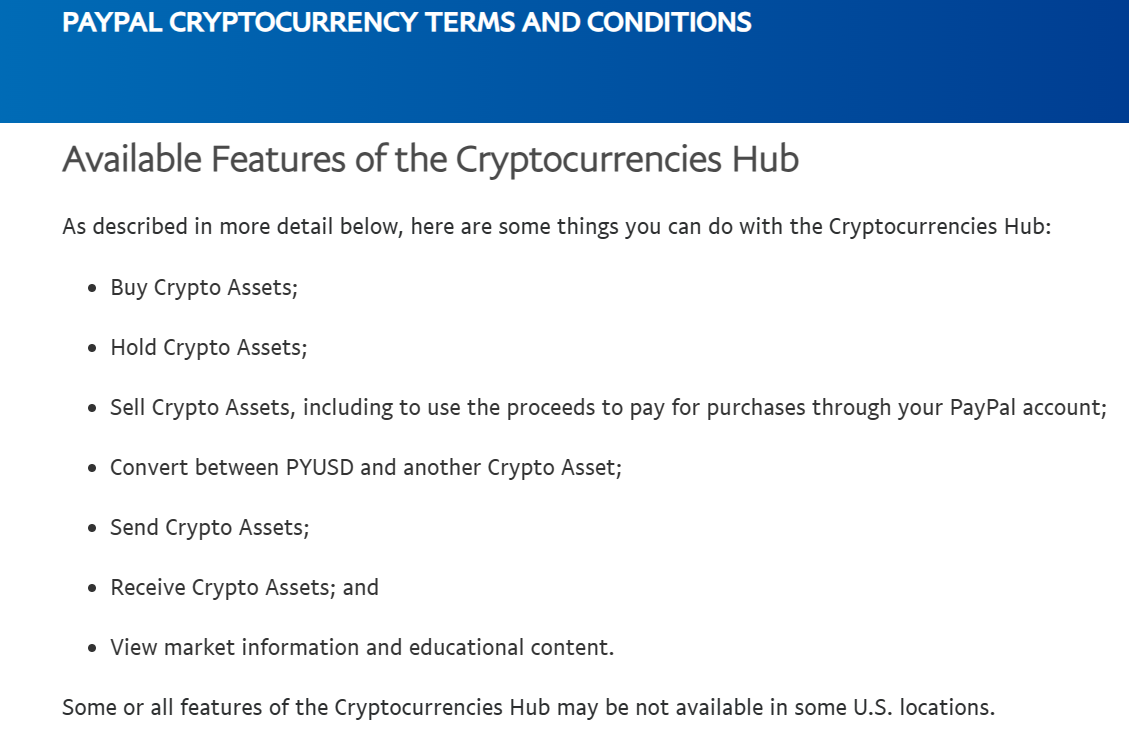 PayPal introduceert Cryptocurrencies Hub voor selecte groep gebruikers