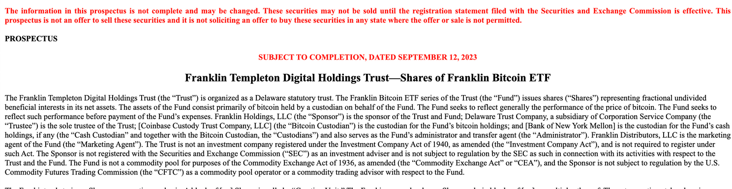 Franklin Templeton met $1,5 biljoen aan AUM doet aanvraag voor bitcoin ETF