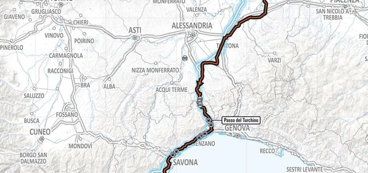 Mapa Milán-San Remo 2023