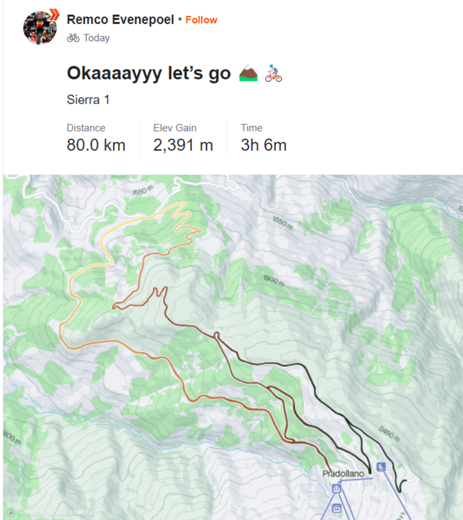 El brutal entrenamiento de Remco Evenepoel en Sierra Nevada, pensando en el Tour de Francia