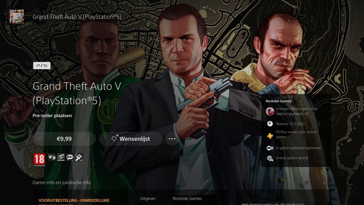 Prijs van GTA V op de PlayStation 5 en Xbox Series X/S is bekend