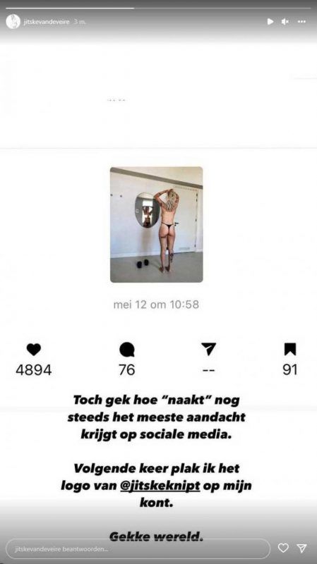 Jitske Van de Veire poseert poedelnaakt maar snapt het niet: "Waarom krijgt 'naakt' zoveel aandacht?"
