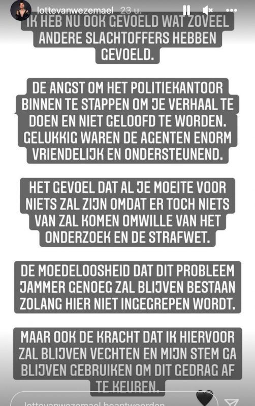 Frustratie bij Lotte Vanwezemael nadat klacht tegen 50 mannen die dickpics stuurde werd geseponeerd