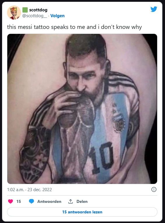 Mislukte Messi-tattoos gaan keihard viraal: "Het lijkt wel Wayne Rooney!"